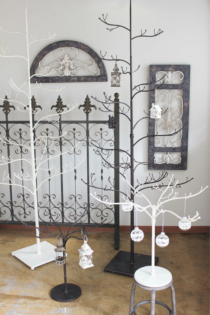 ツリー ホワイトアイアン シャビー アンティーク おしゃれな