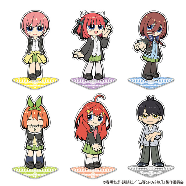 五等分の花嫁∬」描き下ろしイラストがキュート♪ アクスタ、缶バッジ