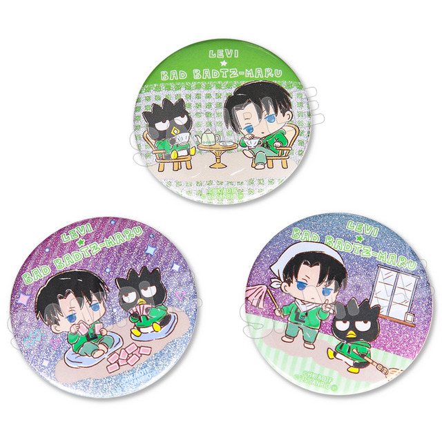 進撃の巨人」×「サンリオ」リヴァイがバッドばつ丸とお掃除!? エレンは