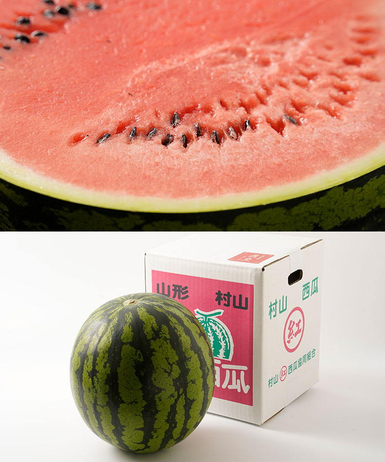 村岡農園・山形県産 羅皇スイカ（7～8kg） | 安心堂 食のSELECTネット