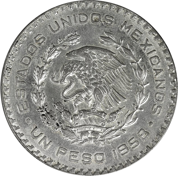 メキシコ 1ペソ銀貨 (ESTADOS UNIDOS MEXICANOS ·UN PESO)の買取価格