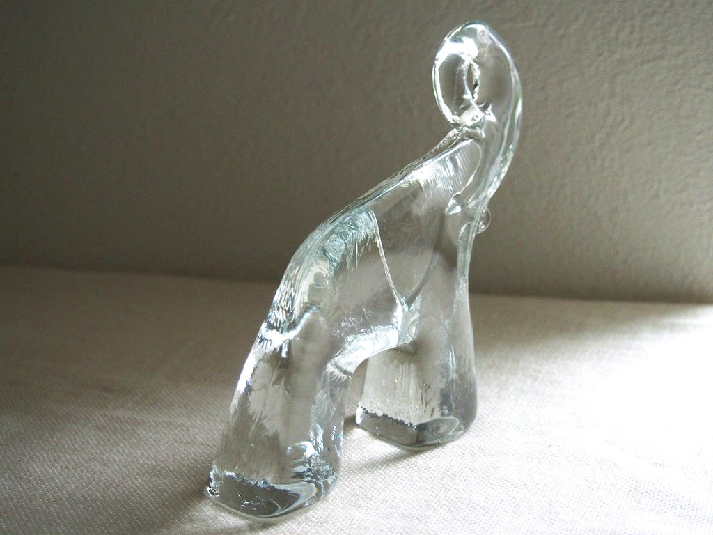 北欧ヴィンテージガラス KOSTA BODA Bertil Vallien クリスタルのゾウ