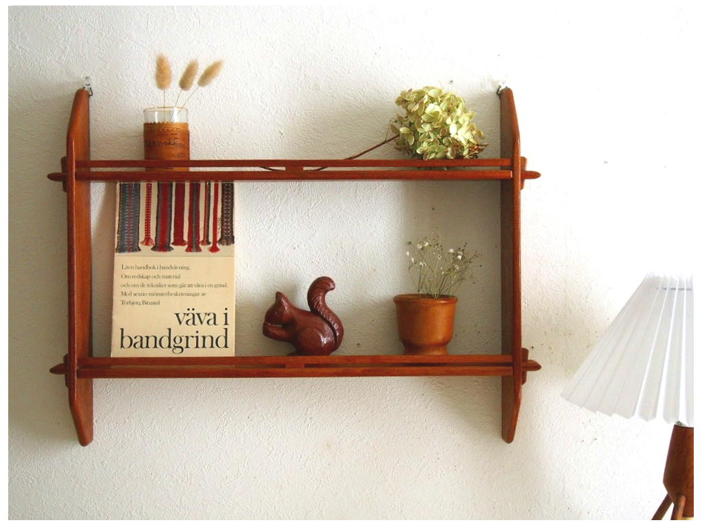 北欧ヴィンテージ チークウォールシェルフ - a n t e n n a