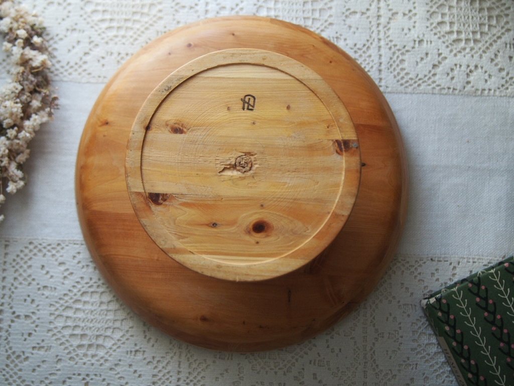 スウェーデン製 木製コンポート／無垢材／北欧ヴィンテージ 木工トレイ