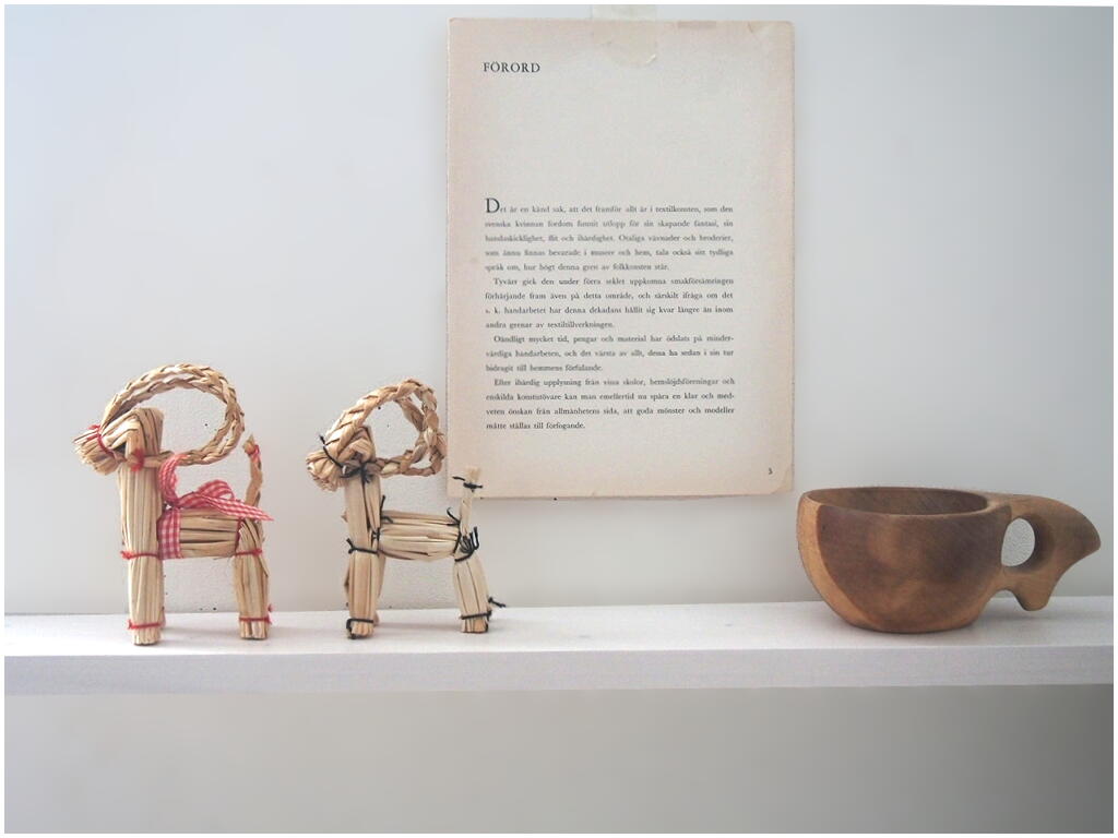 スウェーデン製 ストローのヤギ 2個セット｜Julbock／北欧ヴィンテージ