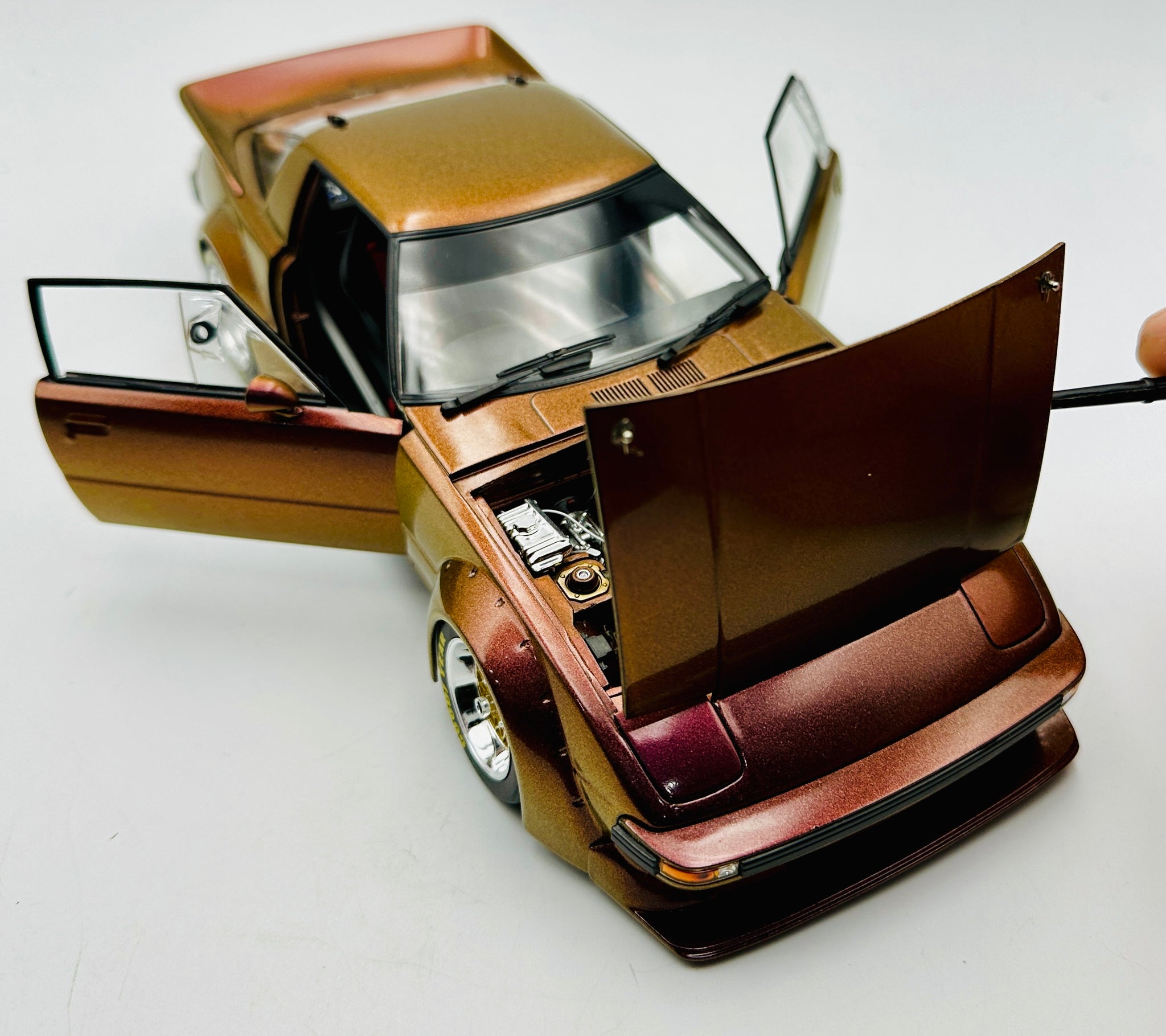 1:18 Mazda RX7 (FB) Plain Body Racecar -- Chameleon Bronze -- Biante