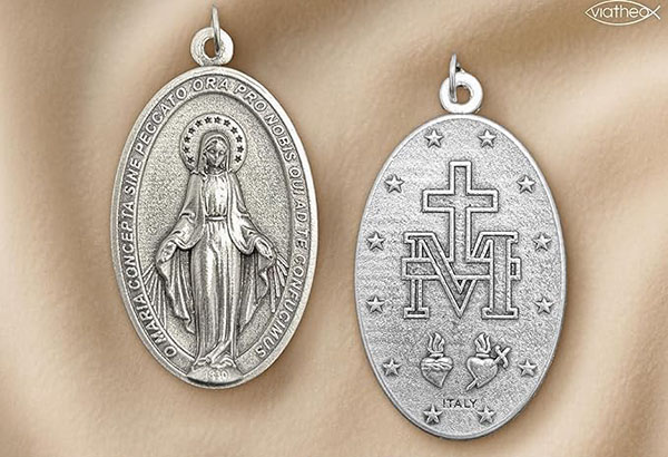 イタリア製 ロザリオ ペンダント ペンダントトップ 不思議のメダイ