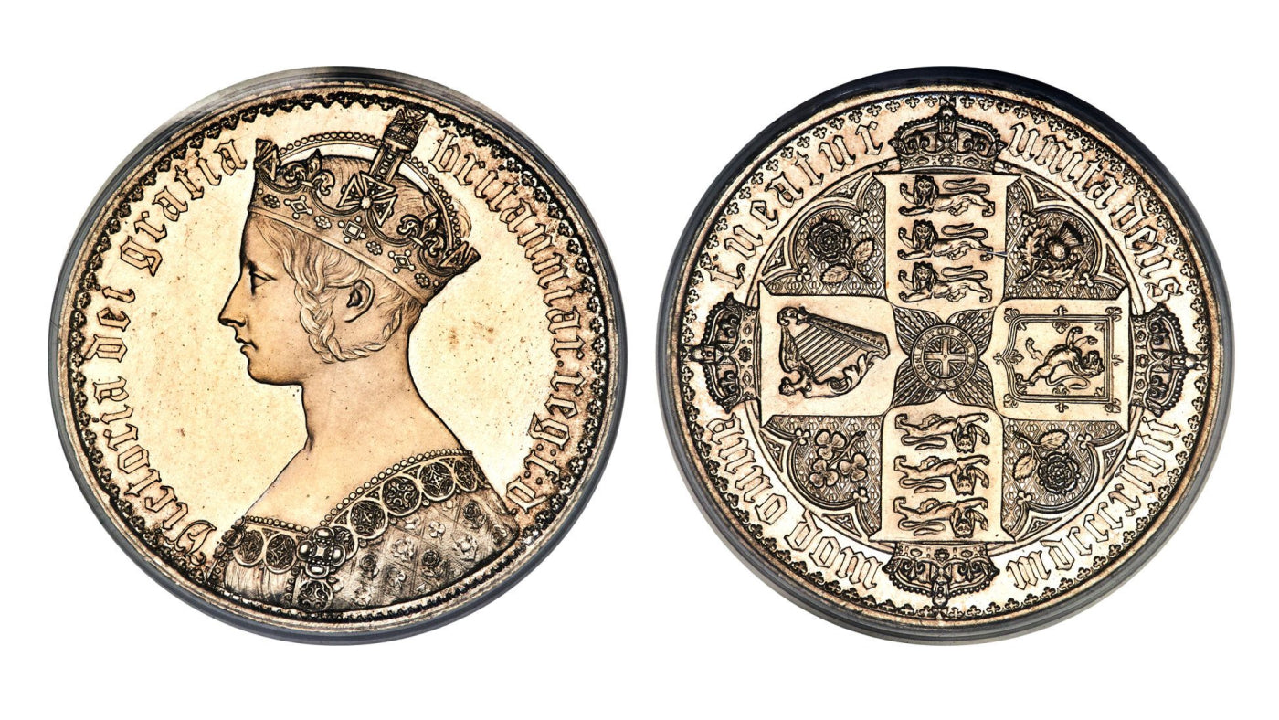 ゴシッククラウン銀貨の魅力と価格推移！1847年イギリス発行の世界一