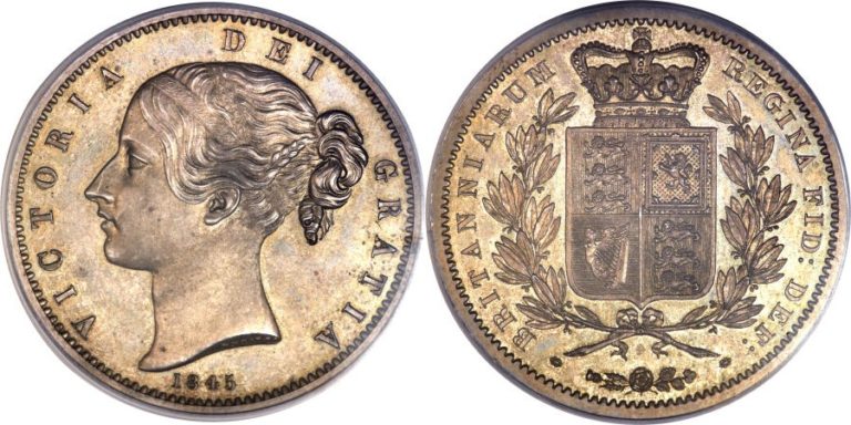 1849 1848年ヴィクトリアのゴッドレスフローリン銀貨 | 古銭の森