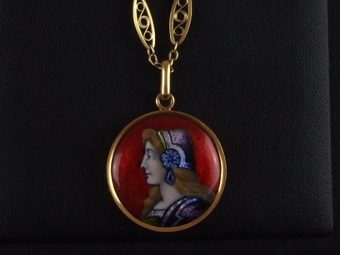 リモージュのアンティークエナメルジュエリーとエナメルボックス