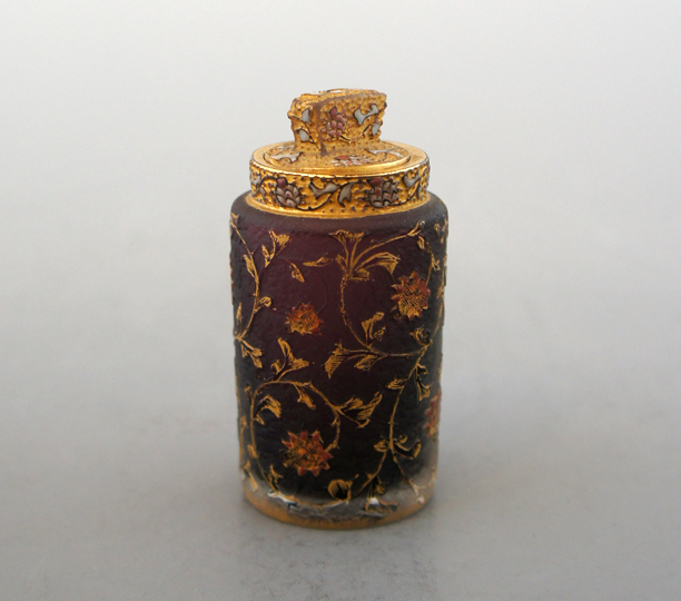 ドーム・ナンシー「アザミ文様香水瓶」《アンティックかとう》