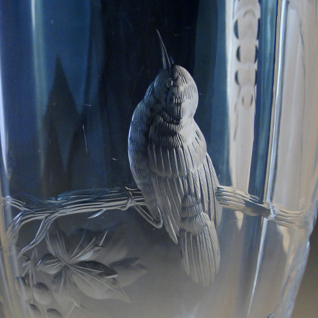 フランソワ・ウジェーヌ・ルソー「月夜に小鳥文花瓶」《アンティック