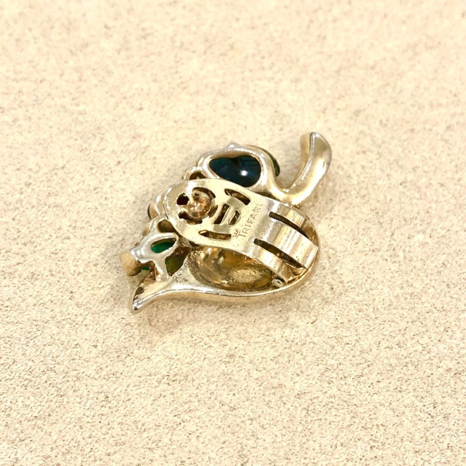 トリファリ「「フルーツサラダ」ブローチ＆イヤリング」《アンティック