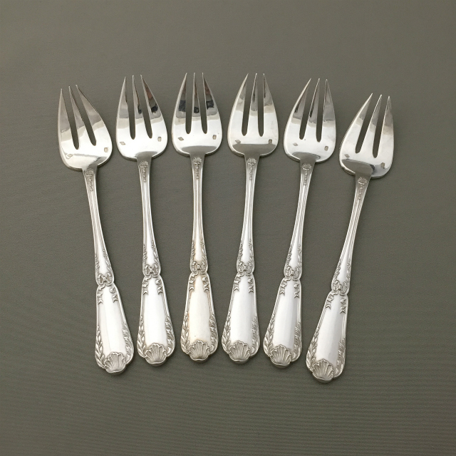 ピュイフォルカ「Emile Puiforcat オイスターフォーク6本セット