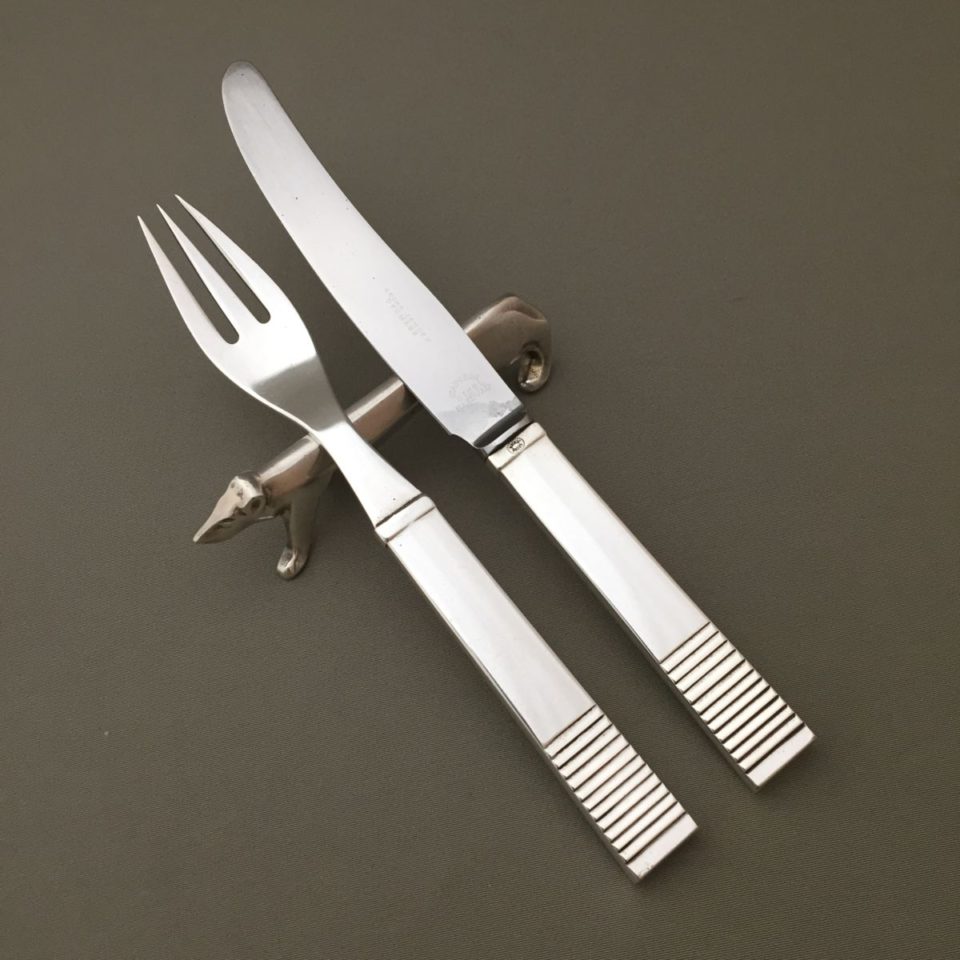 ジョージ・ジェンセン「”Parallel” フルーツフォーク&ナイフ セット