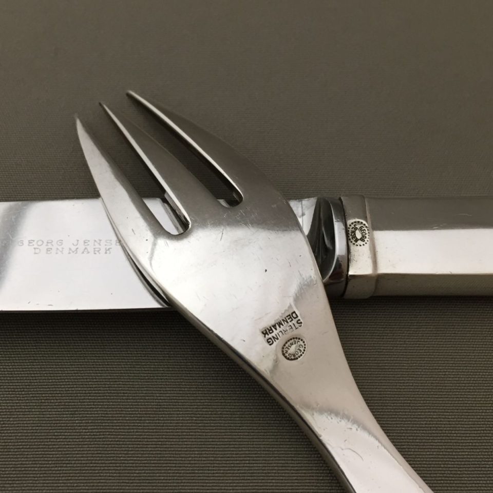 ジョージ・ジェンセン「”Parallel” フルーツフォーク&ナイフ セット