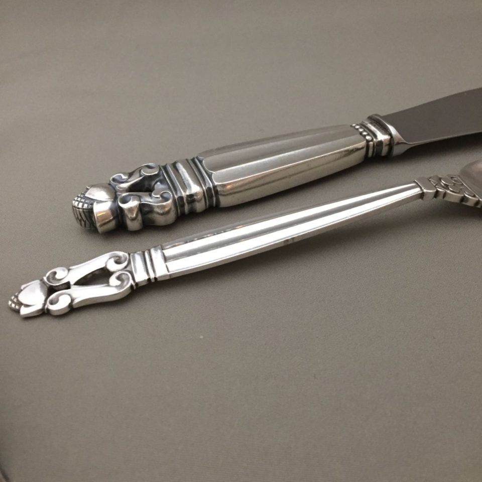 ジョージ・ジェンセン「“Acorn” ディナーフォーク&ナイフ セット