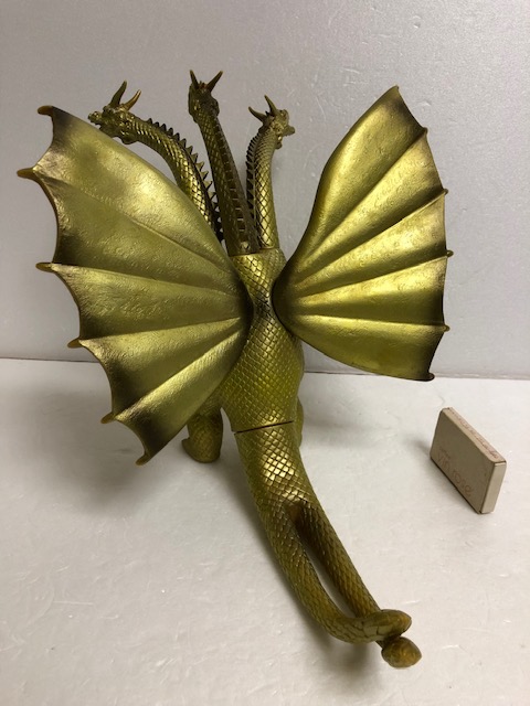 バンダイ キングギドラ ソフビ人形 35．5cm（頭～尾） 230g