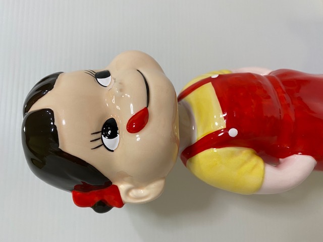 大きい☆不二家☆ペコちゃん☆陶器製☆首ふり☆人形 高さ 31．0cm