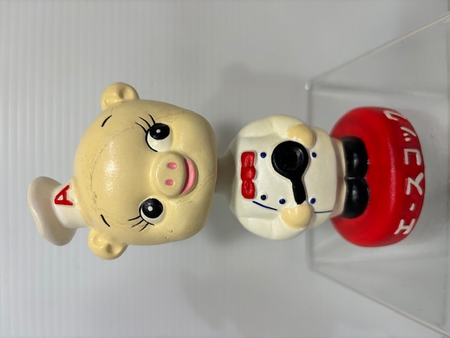 箱入☆エースコック☆ブタさん☆陶器製☆首ふり 人形 14．5cm