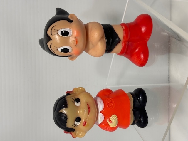 1964年☆浅草玩具☆鉄腕アトム☆昭和レトロ☆ソフビ人形 9．5cm