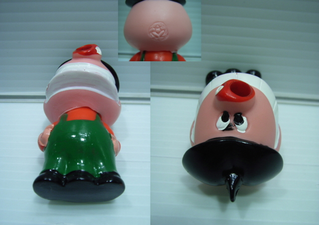 美品☆鼻血ブー ガキ夫 ソフビ人形 7．0cm 当時物 マーク有 谷岡