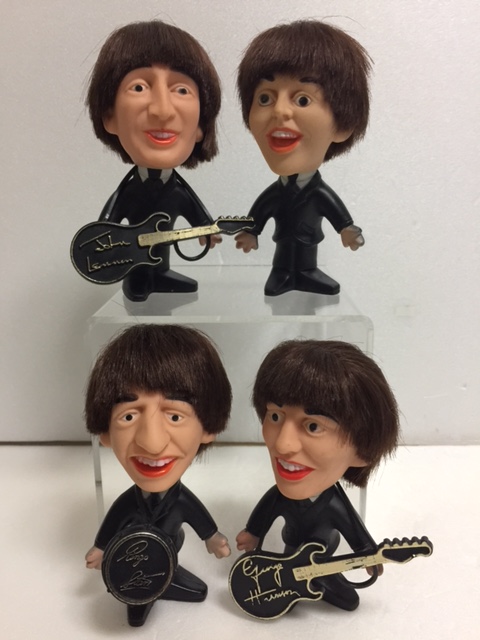 4体セット☆NEMS ビートルズ BEATLES ソフビ人形 11．8cm 当時物