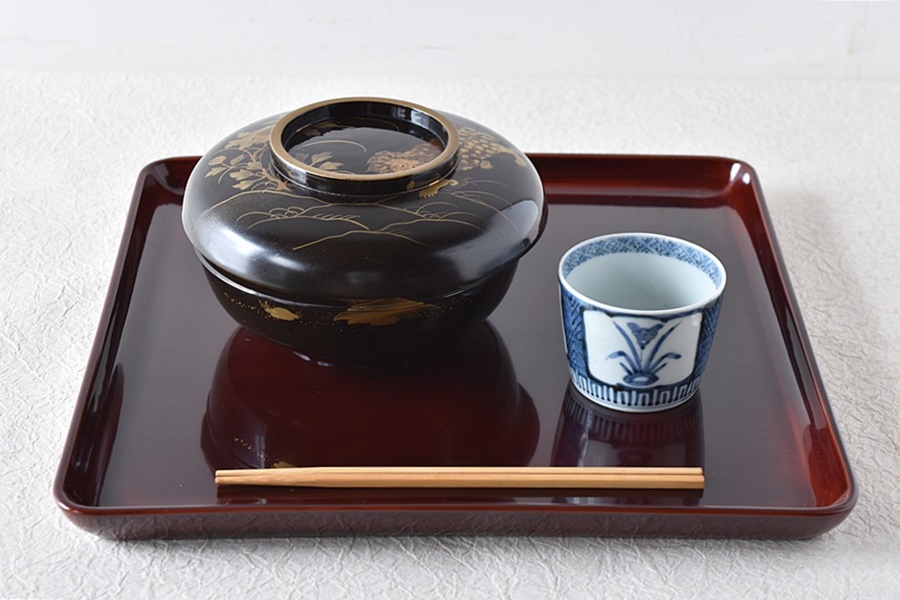 輪島塗 溜塗 会席膳 5客セット - 生活骨董と古布のアンティーク