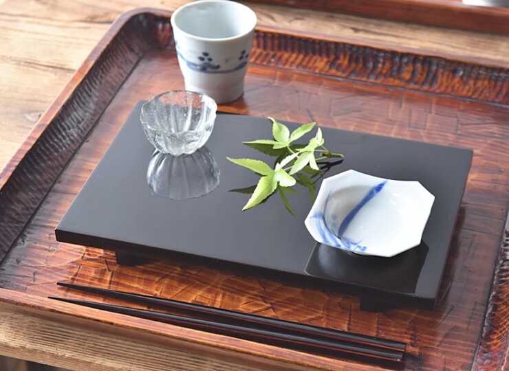 天然木製漆塗 輪島塗 八寸 5客セット - 生活骨董と古布のアンティーク