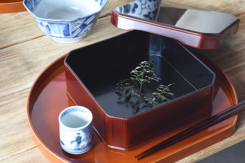 輪島塗 大徳寺弁当箱 5客セット - 生活骨董と古布のアンティーク