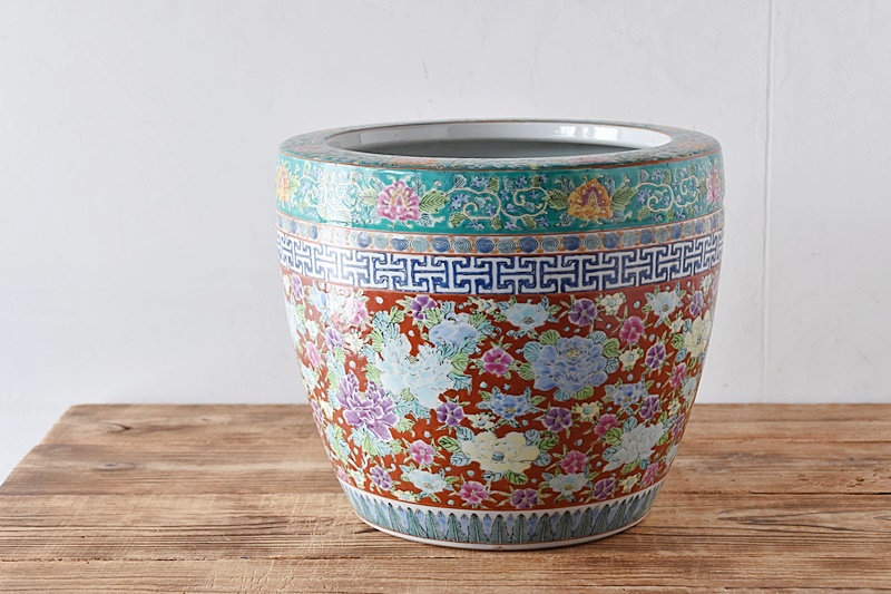 十錦手の火鉢 - 生活骨董と古布のアンティークショップ antique TANTRA