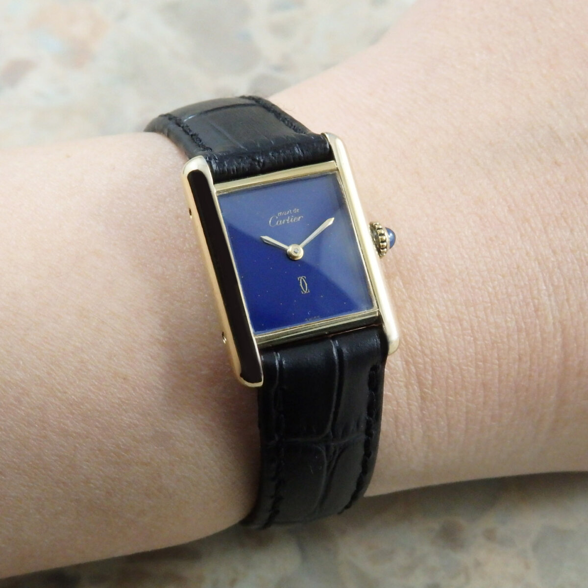 カルティエ ヴィンテージ CARTIER VINTAGE must TANK ラピスブルー