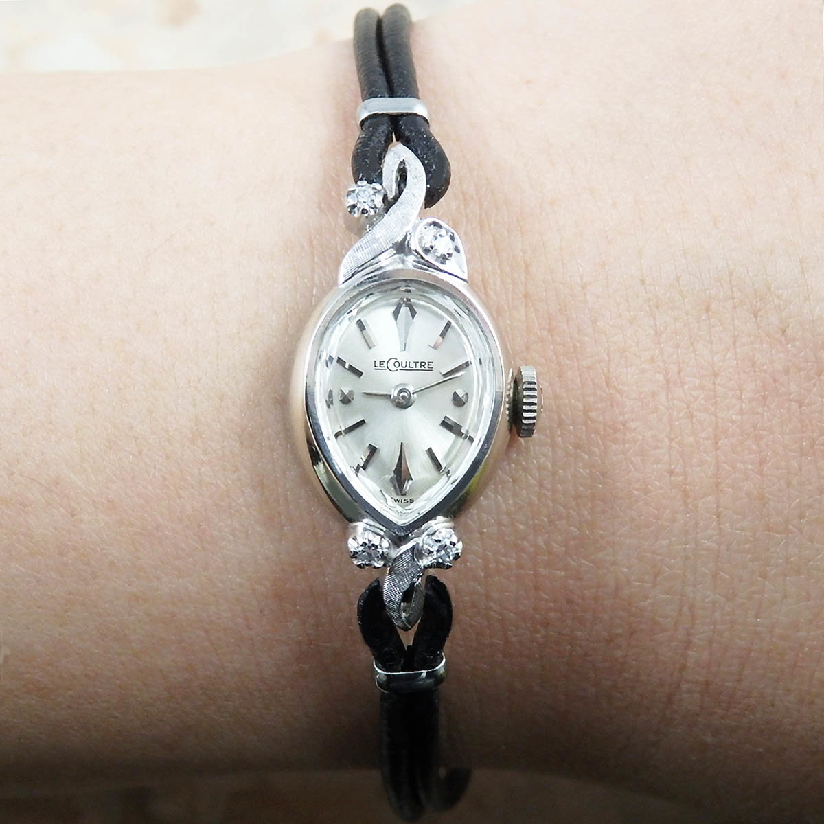 希少】腕時計レディース JAGUAR 14Kブレスダイヤ 6個