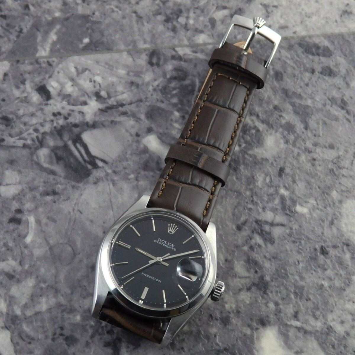 ロレックス オイスターデイト Ref.6694 1981年製 Cal.1225 ブラック