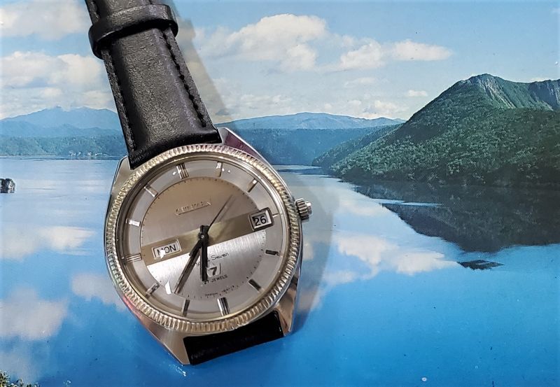 シチズン・クリスタルセブン【刻み風防枠】・紳士自動巻き・大型ケース