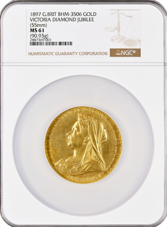 1897年ヴィクトリア女王即位60周年記念大型メダルMS61 | アンティーク