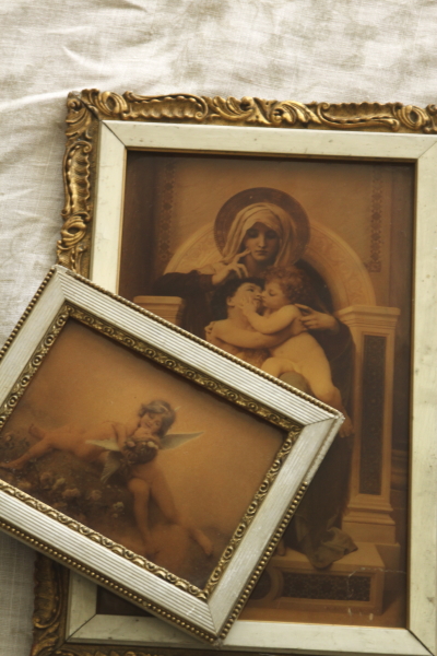 アンティークフレーム ガラス絵 ブグロー フランス 天使 20171101