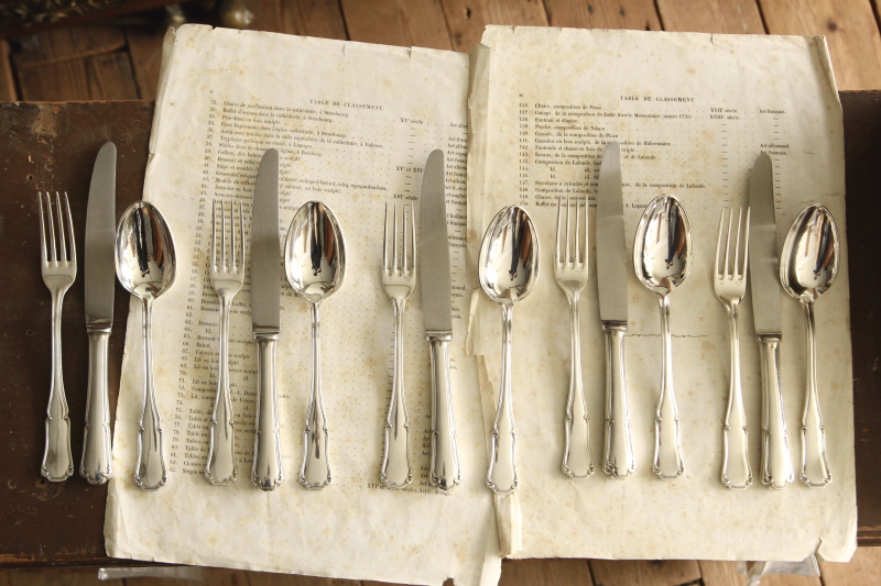 アンティークエルキュイ シルバーカトラリー テーブルナイフ＆フォーク