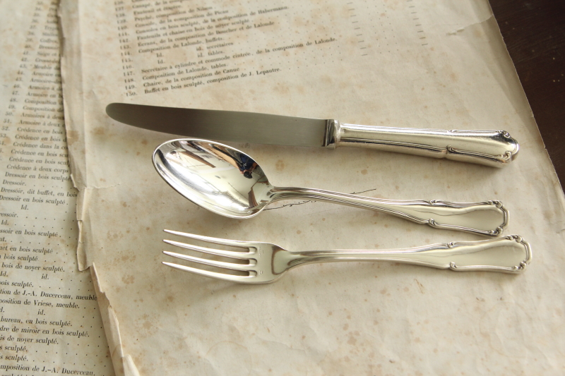 アンティークエルキュイ シルバーカトラリー テーブルナイフ＆フォーク