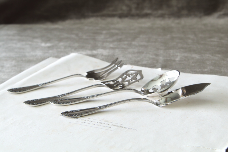 蔓花のオードブルサーバーセット フランス アンティークストリュフ