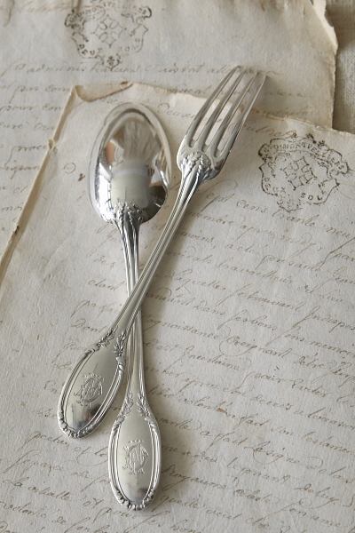 リボンレリーフ ティースプーンペア boulenger マリーアントワネット