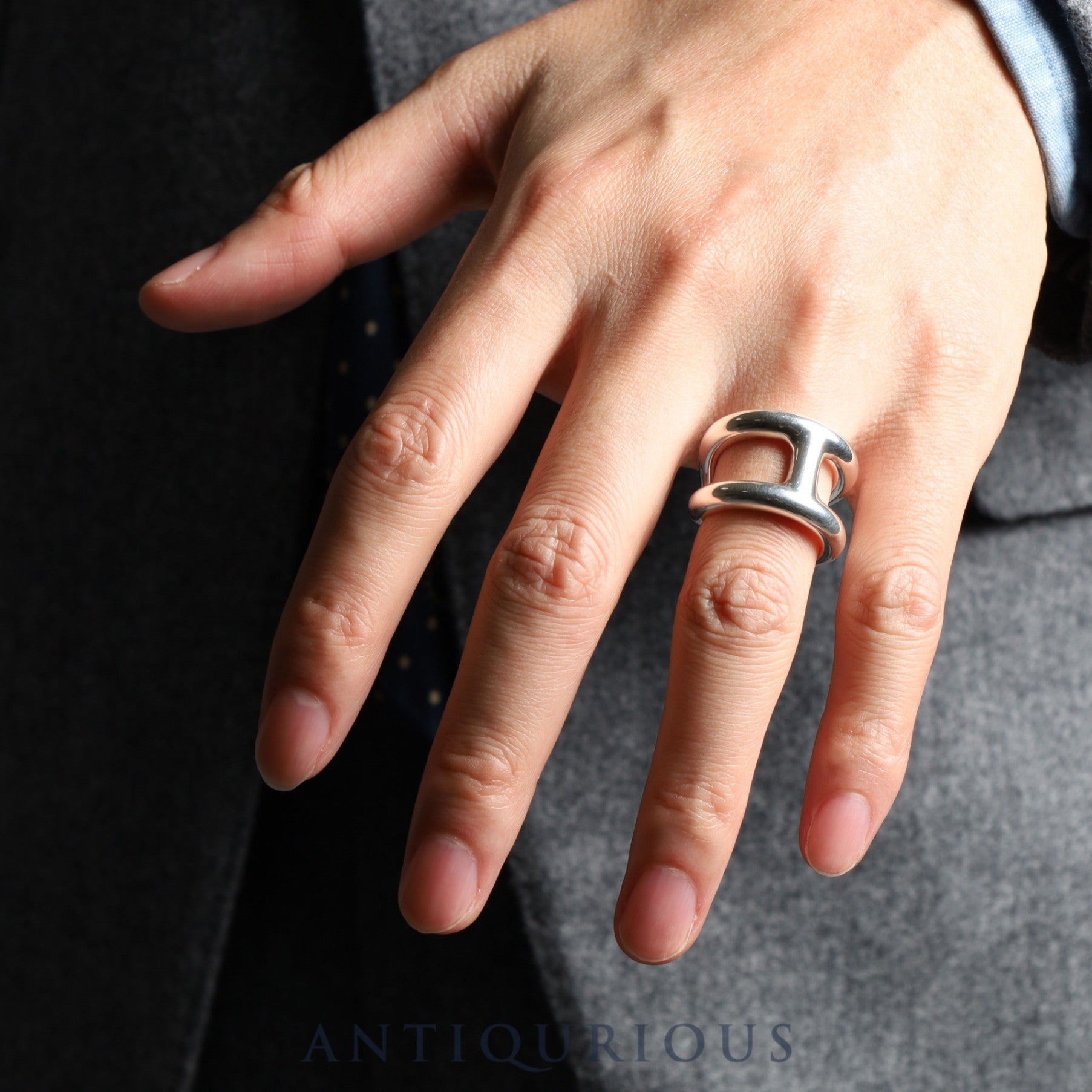 エルメス リング オスモズ GM SV925 #53 箱 保証書（2024年）24年刻