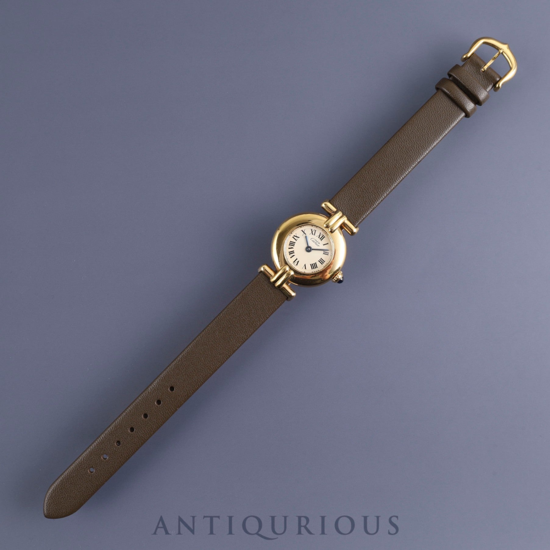 カルティエ マストコリゼ 590002 クォーツ Cal.90 SV925 革 純正尾錠