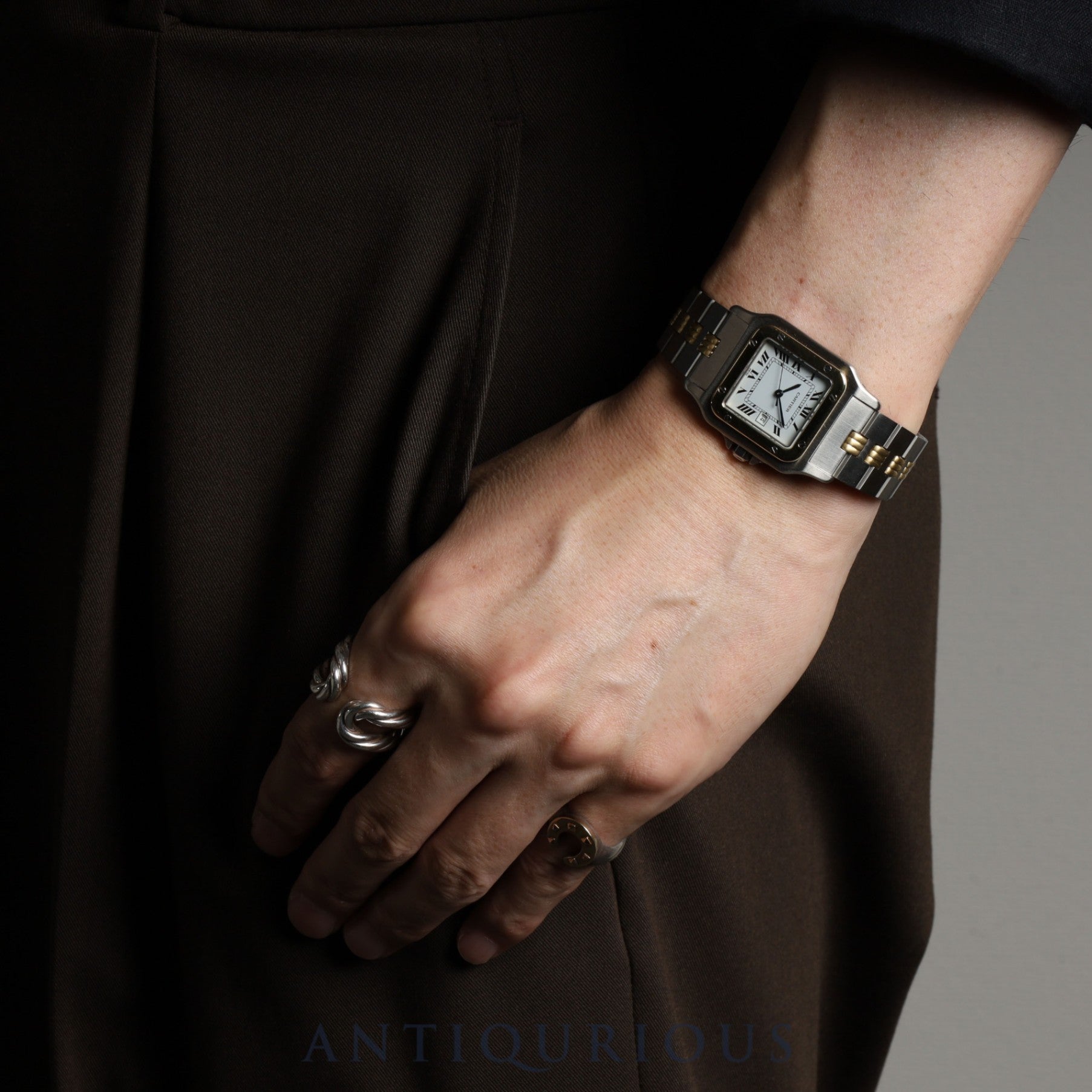 カルティエ サントス カレ LM 2961 自動巻き Cal.- SS/YG SS/YG