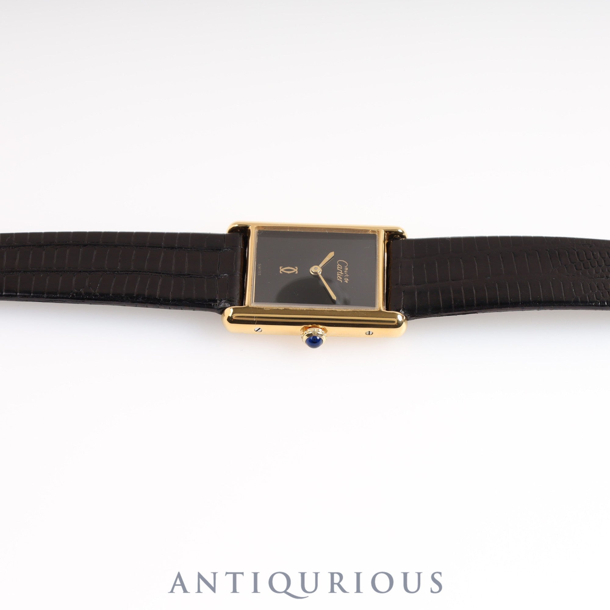 カルティエ マストタンク LM 手巻き ノーインデックスオニキス文字盤