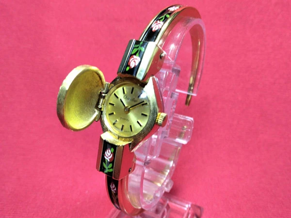 HA-7078| チャンドラー 薔薇 バングルウオッチ 2針 クォーツ