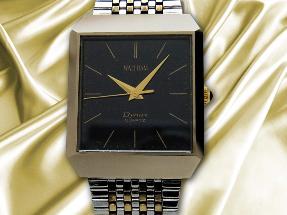 HA-7302| ウォルサム ダイナックス SS スクエア ブラックダイヤル