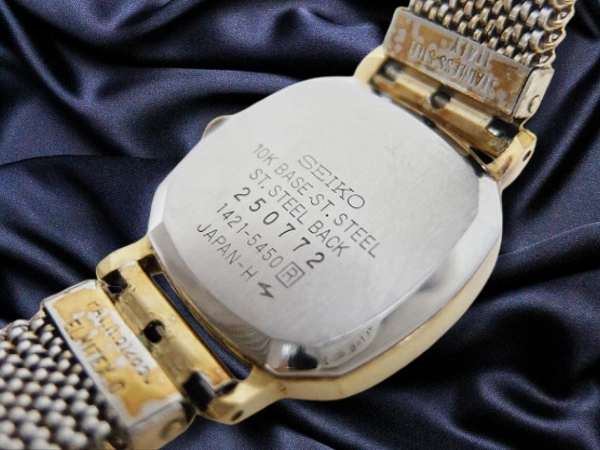 JA-2812| セイコー エクセリーヌ 1421-5450 10K/SS スクエア