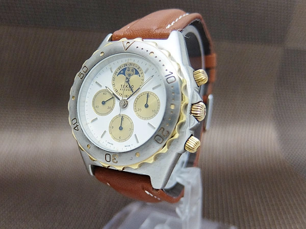 JA-2845| タケオ・キクチ クロノグラフ ムーンフェイズ Cal.レマニア