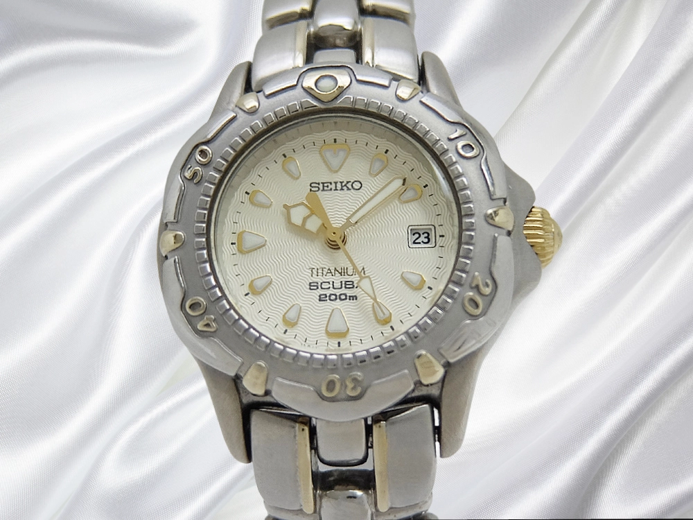 JA-2938| セイコー スキューバ 200M 7N35-0130 チタン レディース